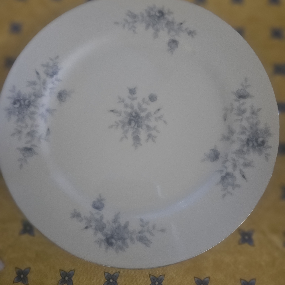 EUC Crown Empire Blue Floral Pattern Dinner Plate To Display On Wall Or Table